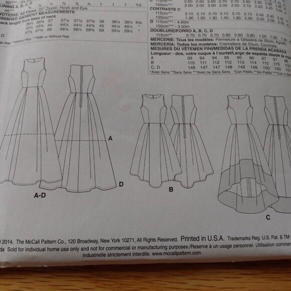 Dress Sewing Pattern Size 6-14 McCall's 6953 Sleeveless UNCUT - Picture 6 of 10